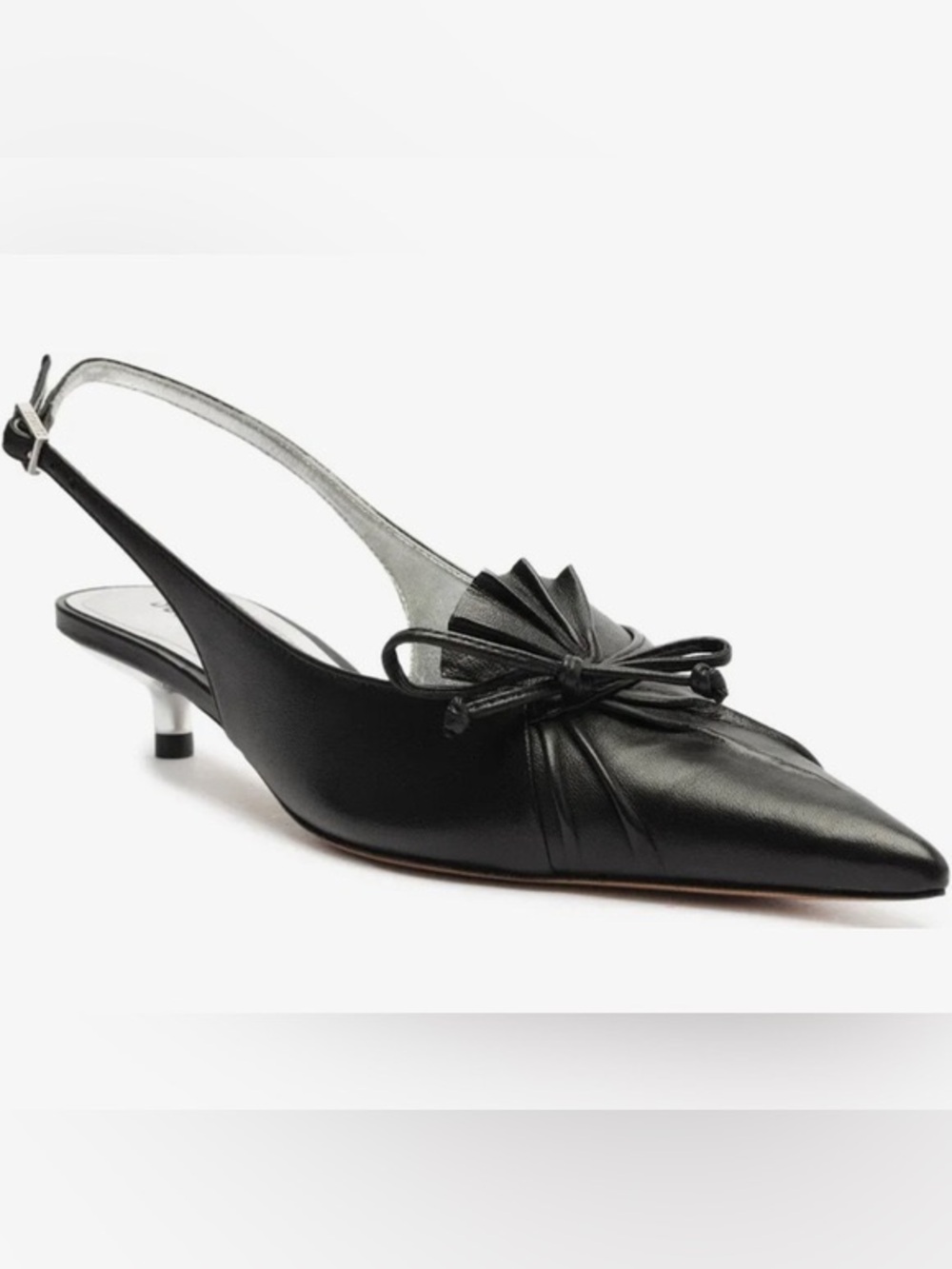 Schutz Zane Black Leather Kitten Heel Size 10